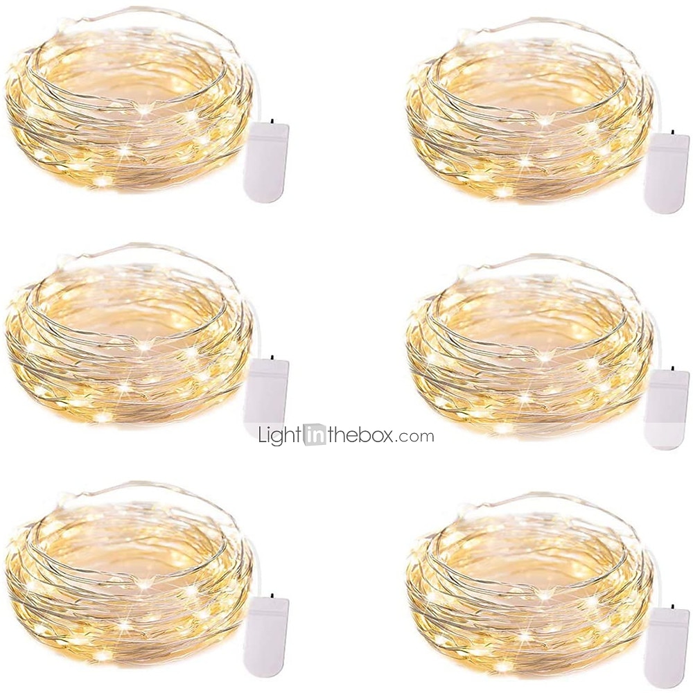 30 PCS 12PCS 6PCS Fairy Lights Battery Operated (Included) 600LED 240LED 120LED Mini String Lights Waterproof Copper Wire Firefly Starry Lights for Halloween Party Christmas Festivals Decorations 2025 - $10.99 –P18