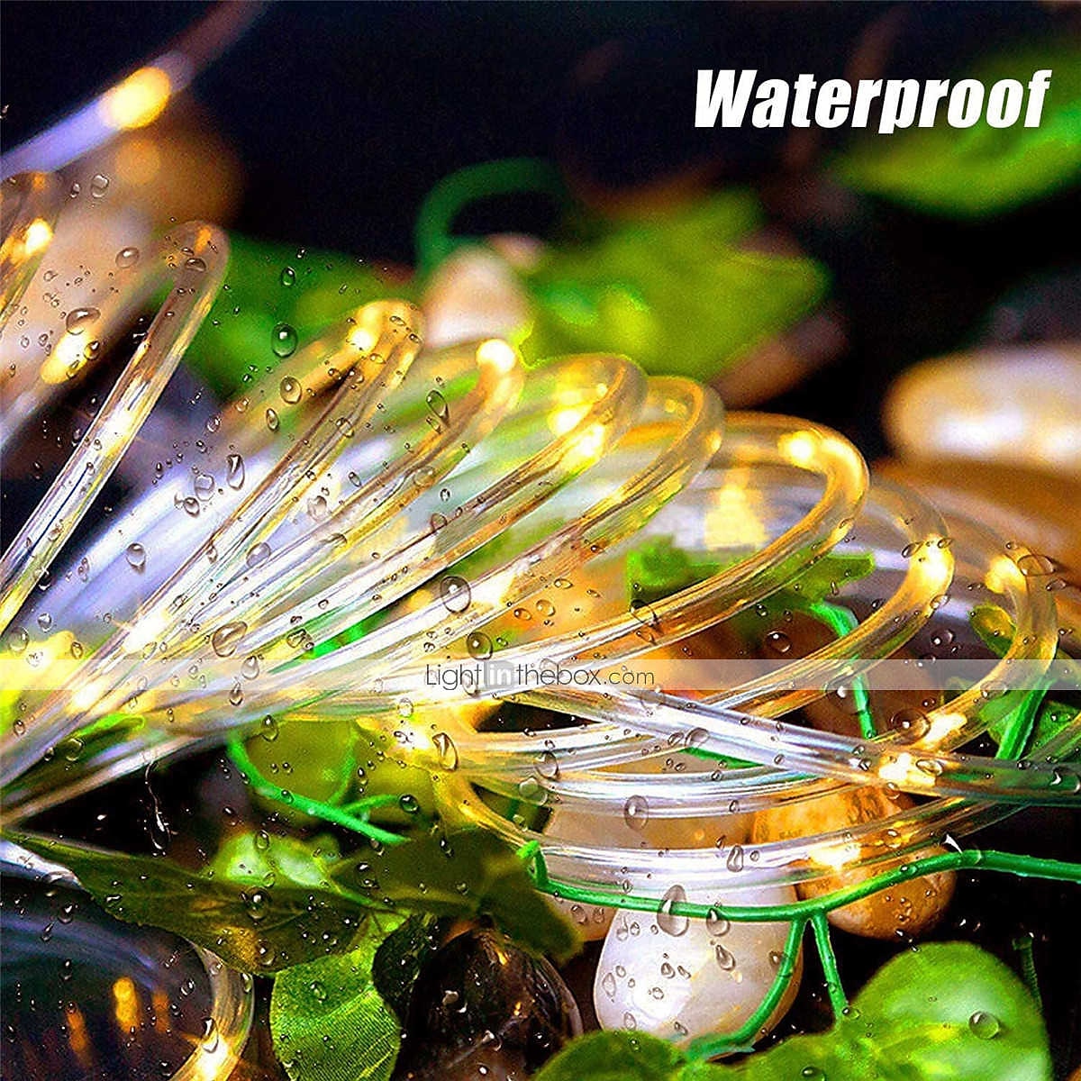 Solar Rope Lights Outdoor Waterproof Tube Light with 100 LED 35.7 feet 8 Modes Copper Wire Fairy Lights for Garden Fence Patio Yard Party Wedding Christmas Hall 2025 - $23.99 –P8