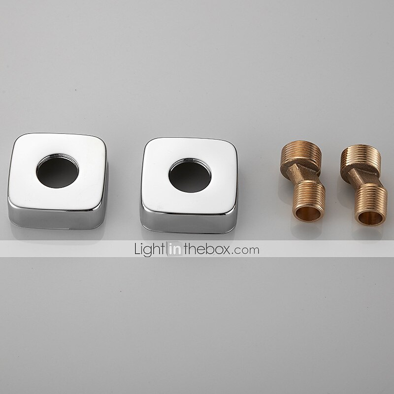 Shower Faucet,Rainfall Shower Head System / Thermostatic Mixer valve Set - Handshower Included pullout Rainfall Shower Contemporary Electroplated Mount Outside Ceramic Valve Bath Shower Mixer Taps 2025 - $307.79 –P9