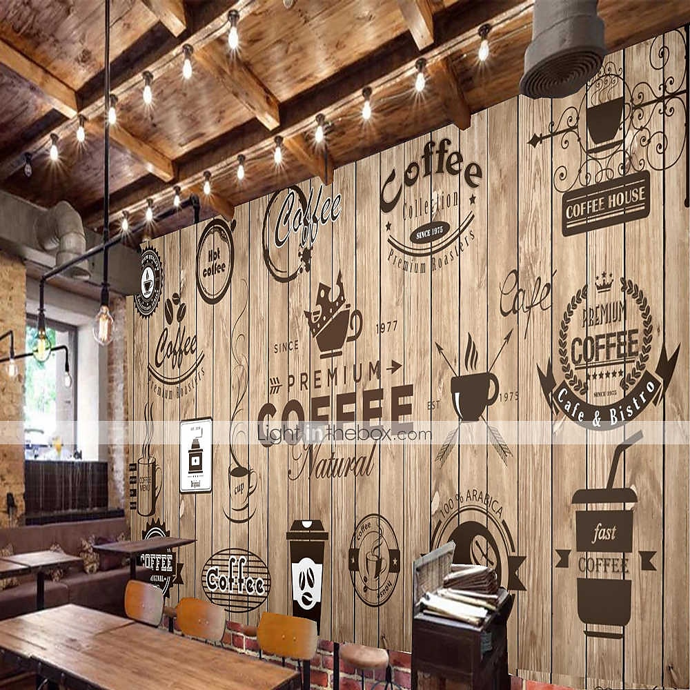 coola tapeter väggmålning vintage tapet väggdekal som täcker tryck skala och sticka avtagbar kaffe kafé graffiti canvas heminredning 2025 - $30.99 –P2