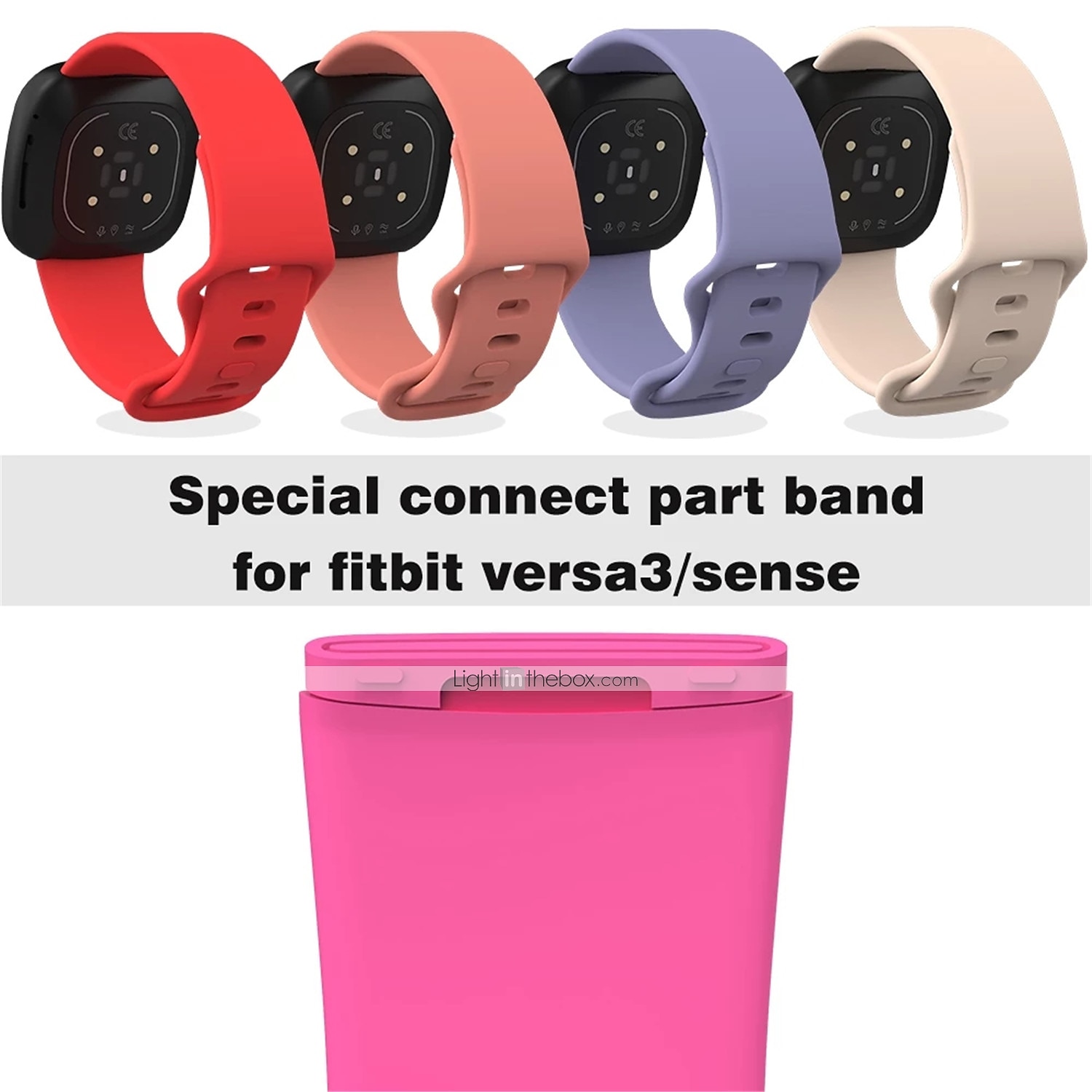 Smart Watch Band Compatible with Fitbit Versa 3 Sense Silicone Smartwatch Strap Elastic Breathable Sport Band Replacement  Wristband 2026 - $11.99 –P7
