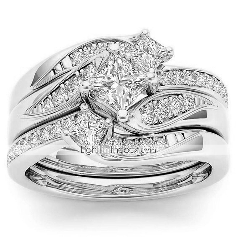 3buc Band Ring Inel For Pentru femei Cadou Bal Dată Ștras Aliaj 2025 - $11.99 –P4