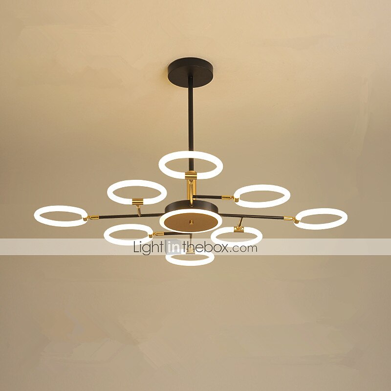 6/8/10 teste lampada a sospensione a led lampadario molecolare a forma di anello regolabile semplice moderna luce nordica stile di lusso soggiorno camera da letto sala da pranzo ristorante del 2025 a $722.72 –P9
