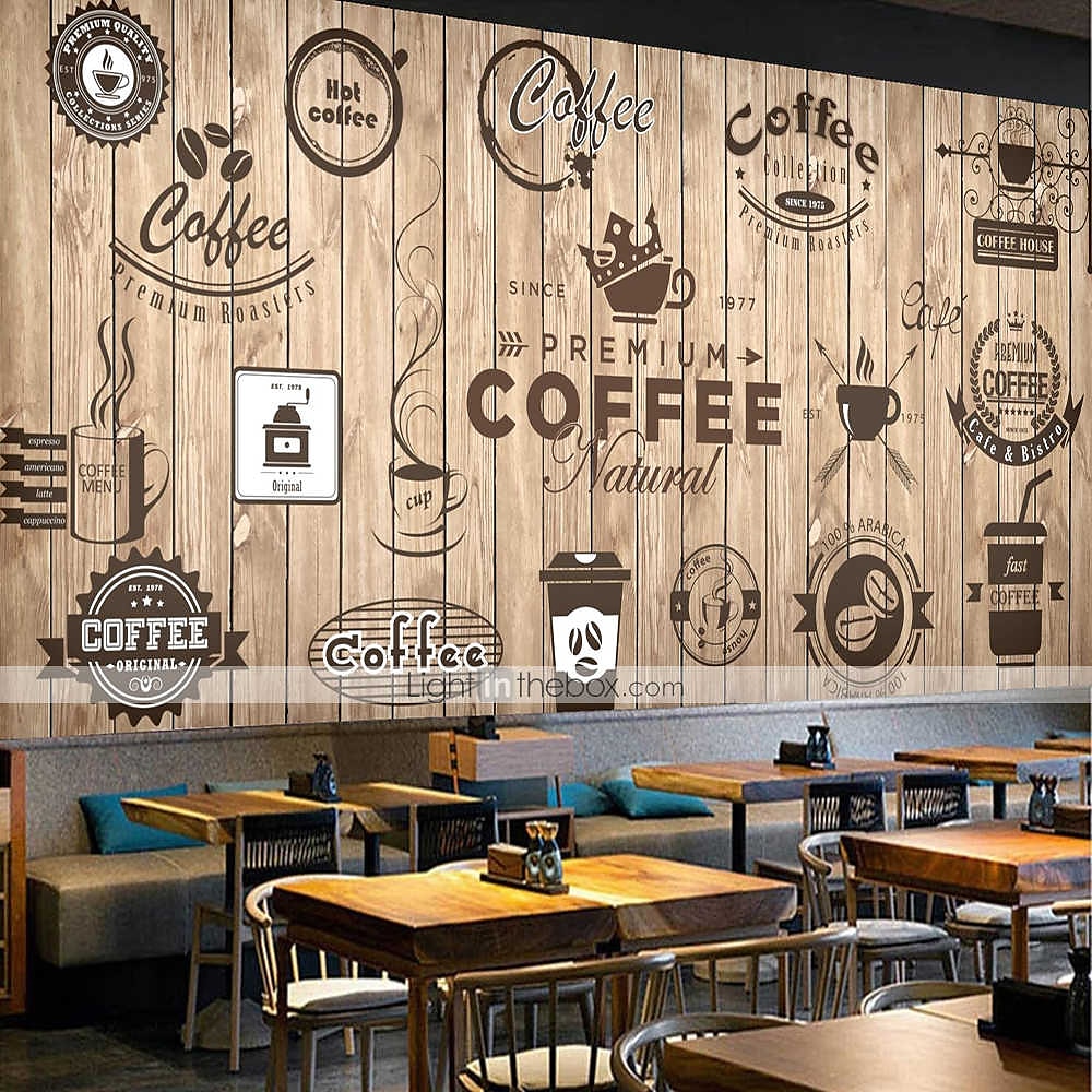 coola tapeter väggmålning vintage tapet väggdekal som täcker tryck skala och sticka avtagbar kaffe kafé graffiti canvas heminredning 2025 - $30.99 –P5