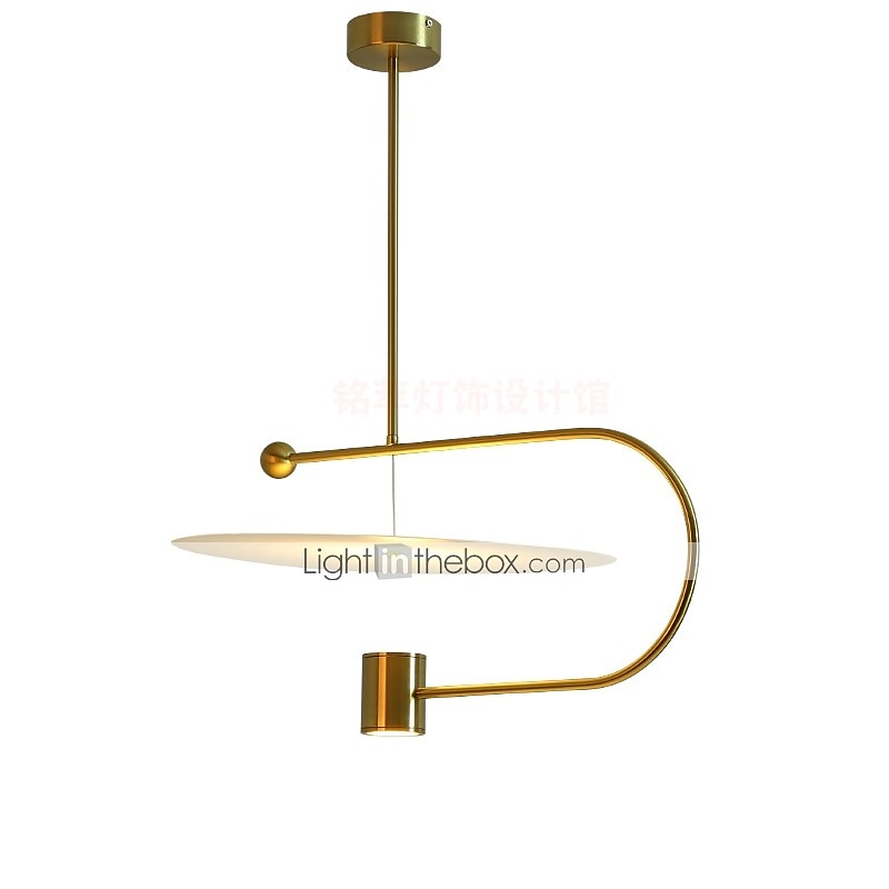 45 cm Gold Pendant Light Nordic Style Geometric Shapes Single Design Artistic Linear Bowl Metal Electroplated 110-120V 220-240V 2025 - $299.99 –P6