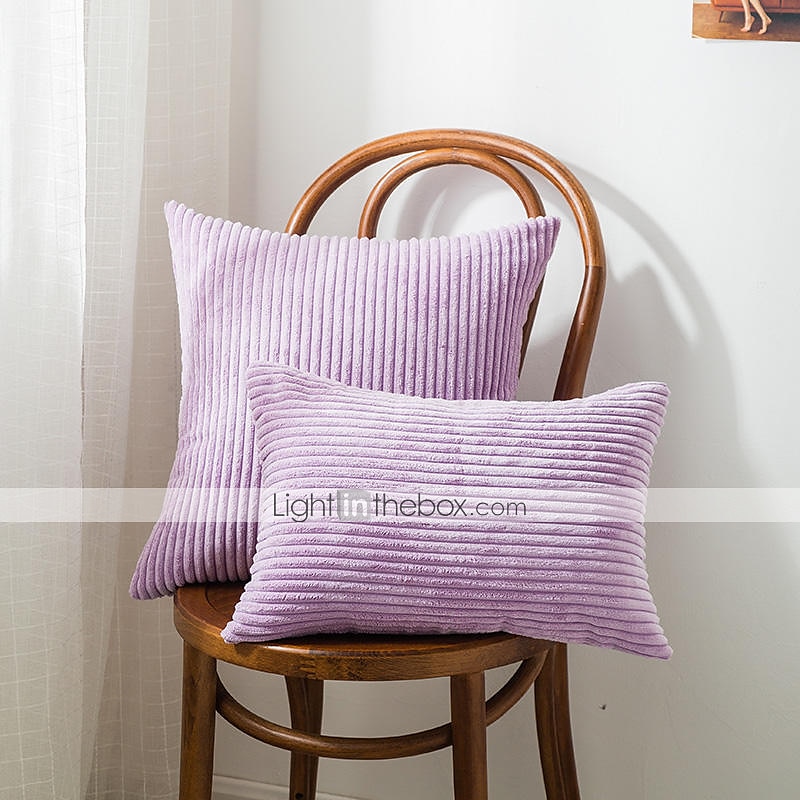 Decorative Toss Pillows Fall Throw Pillow Covers Simple Northern Europe Short Plush Solid Colored Home Office Pillow Case Cover Living Room Bedroom Sofa Cushion Cover Pink Blue Sage Green 2025 - AU $29.99 –P13