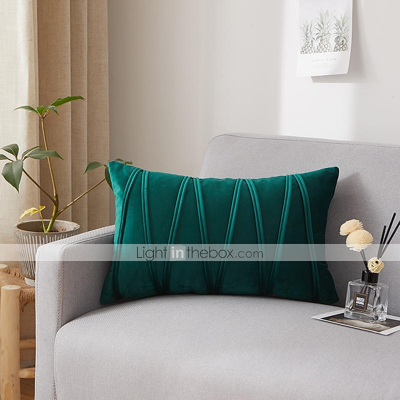 Decorative Toss Pillows Velvet Cover for Pillows Pillow Case Cover Home office Pillow Case Cover Modern Sample Room Cushion Cover Outdoor Cushion for Sofa Couch Bed Chair Pink Blue Sage Green Purple 2025 - $18.99 –P15