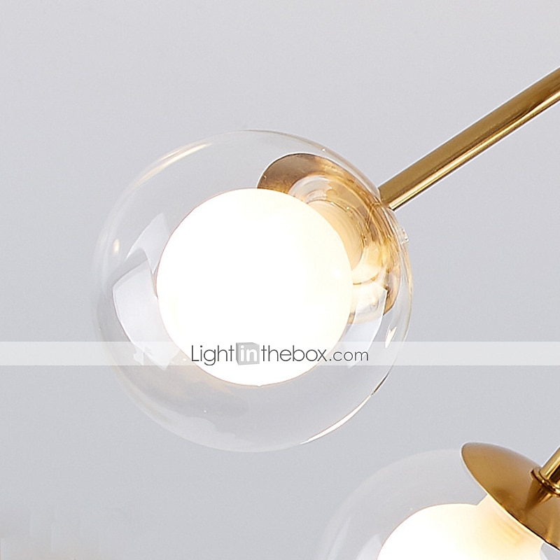 58cm plafon cu LED nordic design sputnik design negru aur glob design candelabru sticlă metal stil artistic sputnik vopsit industrial finisaje stil nordic artistic 110-120v 220-240v 2025 - $275.09 –P6