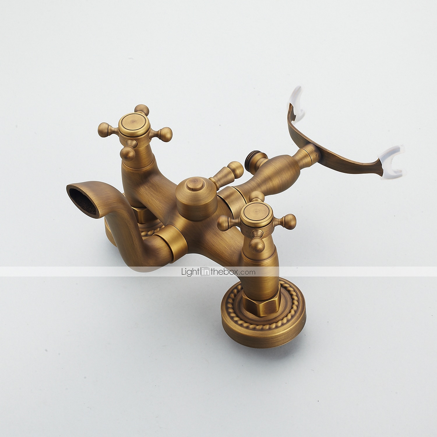 Shower Faucet Set Brass with Bathtub Spout Shower System, 2 Knob Handle Telephone Style Heldhand Showerhand 1.5m Hose Wall Mounted Tap 2025 - $161.99 –P3