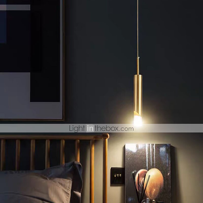 6cm luz colgante led luz de noche nórdica moderna luz tricolor dorada barra de comedor decoración de navidad galvanizada de metal 110-120v 220-240v 2025 - $100.99 –P6