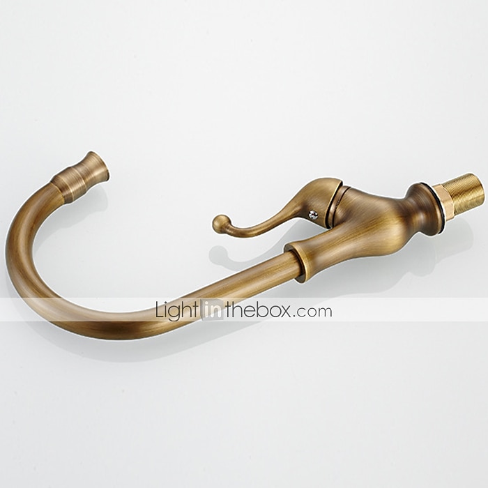 rubinetto da cucina, ottone antico monocomando un foro beccuccio standard centerset rubinetti da cucina girevoli contemporanei con interruttore freddo e caldo del 2025 a $89.99 –P3