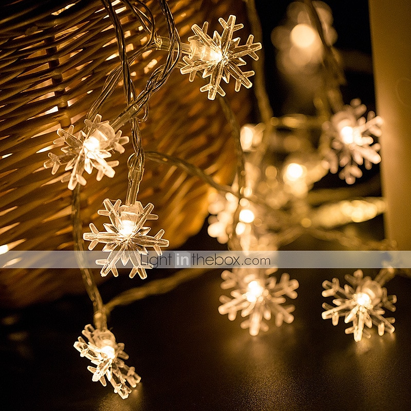 3М 6М 10М светодиодные гирлянды снежинок звезды деревьев феи гирлянды светильники для занавесок на улице для праздничного новогоднего декора 2026 - $8.99 –P4