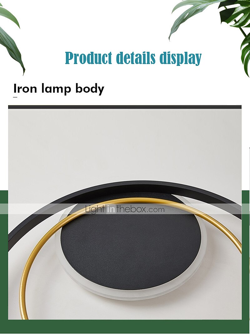 LED Ceiling Light 42cm 52cm Nordic Art Acrylic LED Bedroom Ceiling Lamp Gold Black Circular Multi Circle LED Ceiling Light Luxury AC220V 2025 - $211.69 –P6