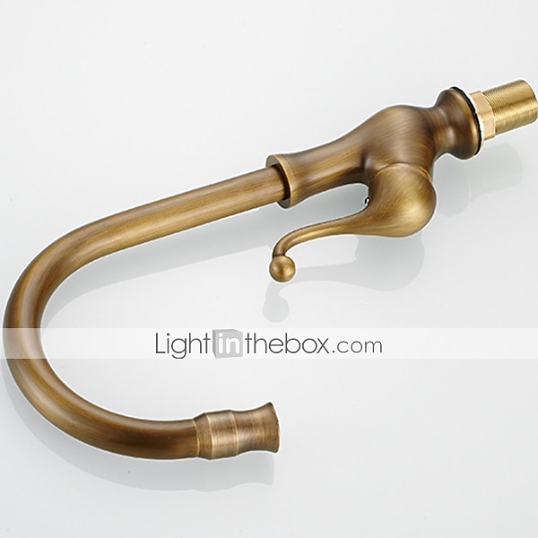 rubinetto da cucina, ottone antico monocomando un foro beccuccio standard centerset rubinetti da cucina girevoli contemporanei con interruttore freddo e caldo del 2025 a $89.99 –P5