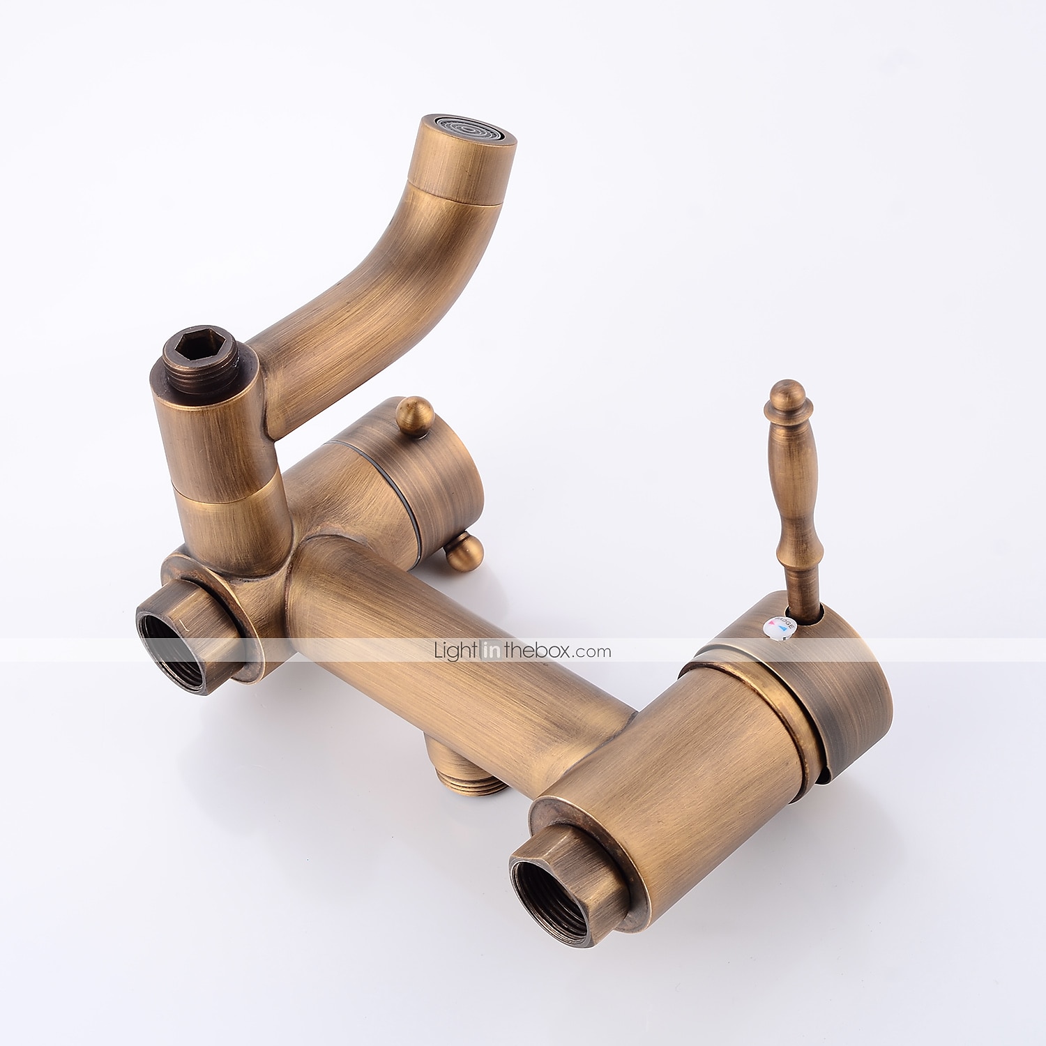 Shower Faucet,Shower System Set - Handshower Included pullout Waterfall Vintage Style / Country Antique Brass Mount Outside Ceramic Valve Bath Shower Mixer Taps 2025 - $307.79 –P11