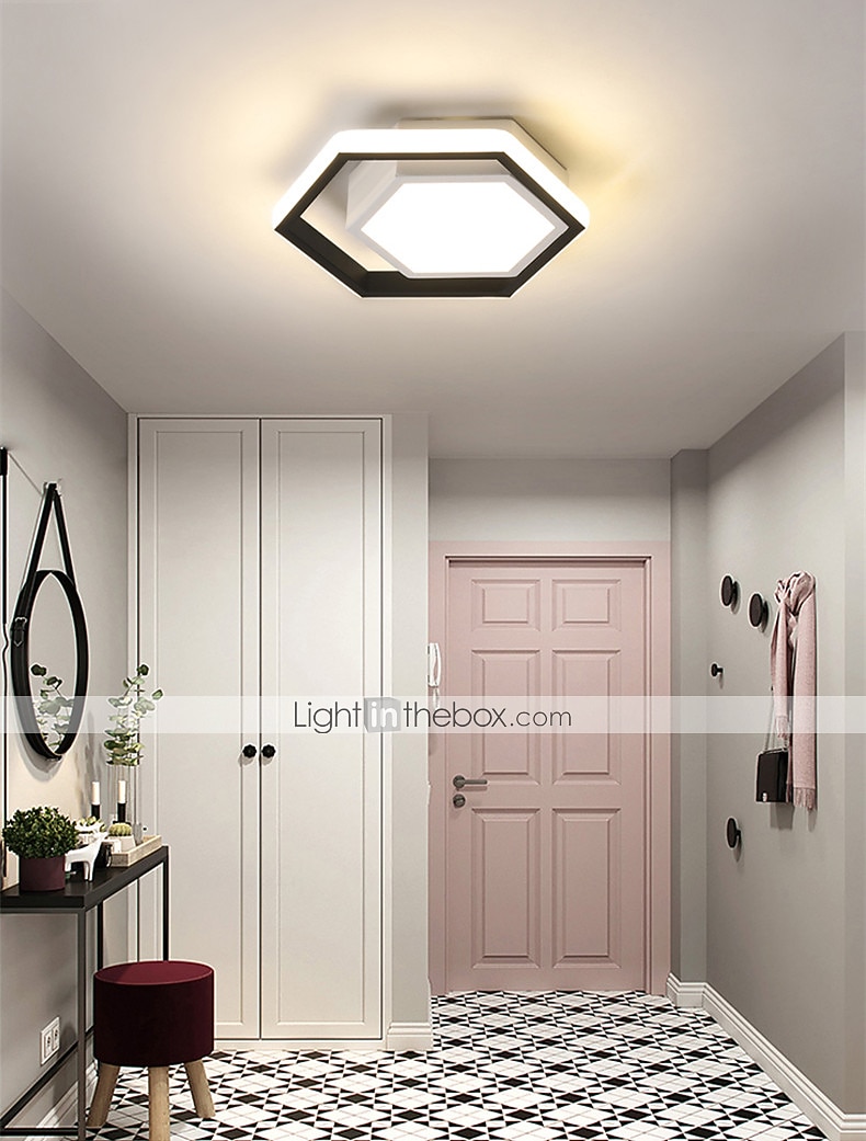 25cm LED Plafonnier Moderne Nordic Porche Lumière Couloir Allée Hexagone Formes Géométriques Encastré Lumières En Métal LED 220-240V de 2025 ? $104.99 –P4