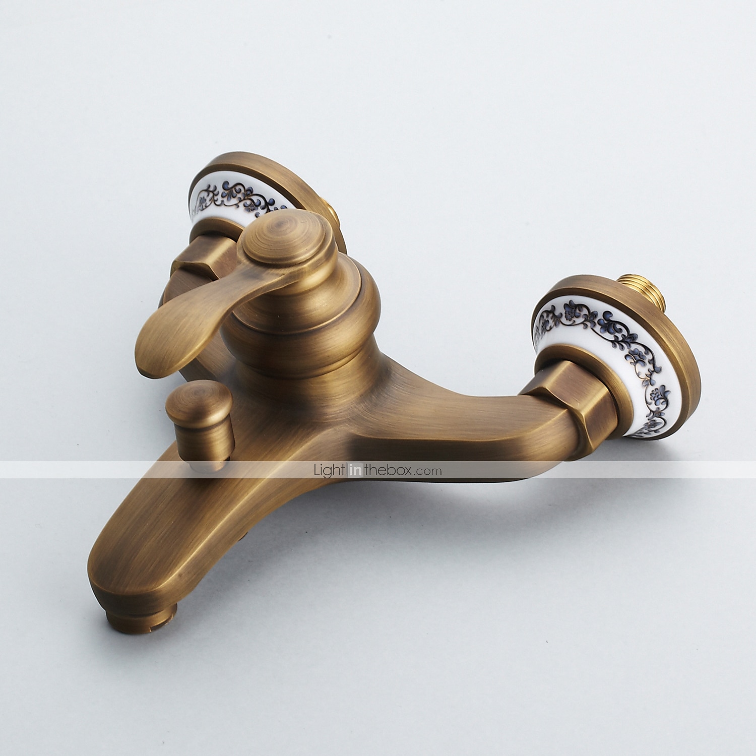 robinet de duș / set de sistem de cap de duș cu efect de ploaie - duș de mână inclus extracție stil vintage / alamă antică de țară / montare galvanizată în exterior supapă ceramică baterii de duș 2026 - $161.99 –P5