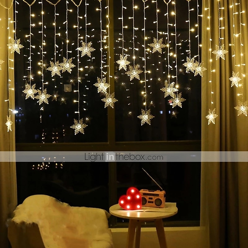 Curtain Fairy Lights String Window Curtain Christmas Xmas Party Lamps Decor US