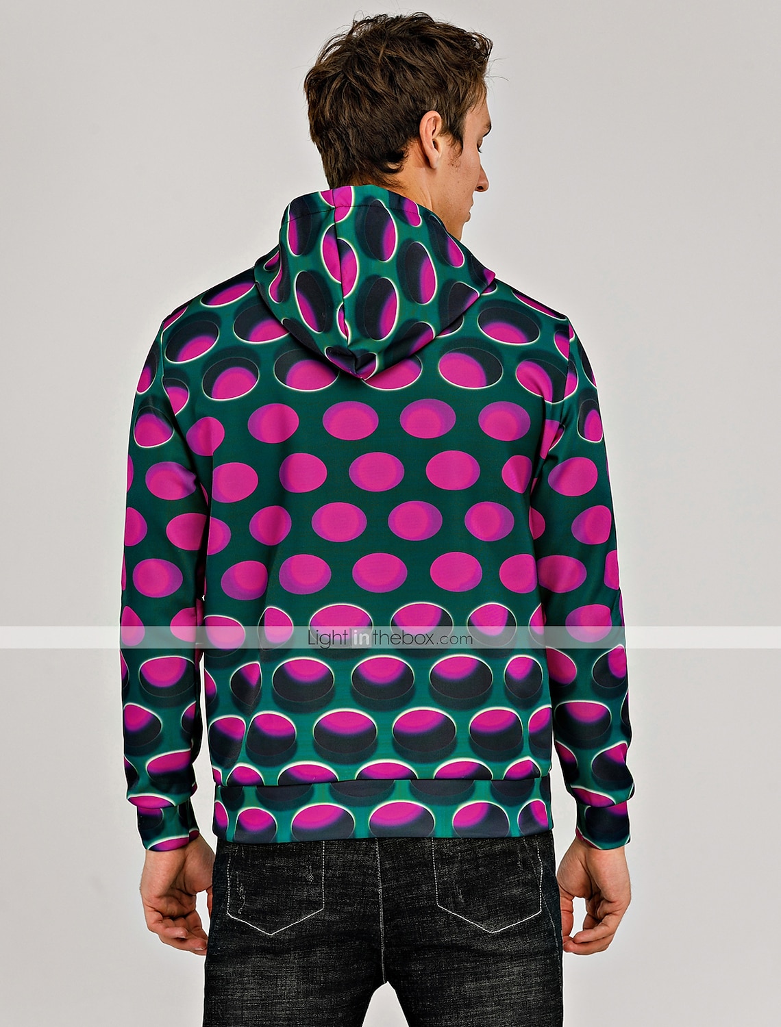 Homens Geométrica 3D Moletom Moletons Designer Básico Manga Longa Com Capuz Vermelho Azul Outono Designer de 2025 por $29.99 –P3
