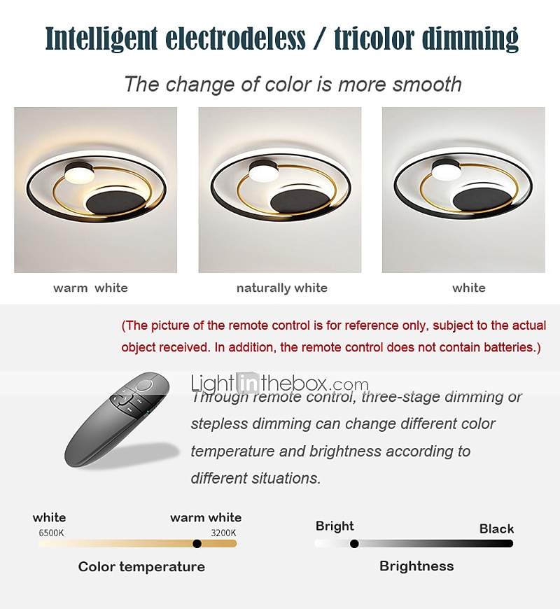 LED Ceiling Light 42cm 52cm Nordic Art Acrylic LED Bedroom Ceiling Lamp Gold Black Circular Multi Circle LED Ceiling Light Luxury AC220V 2025 - $211.69 –P4