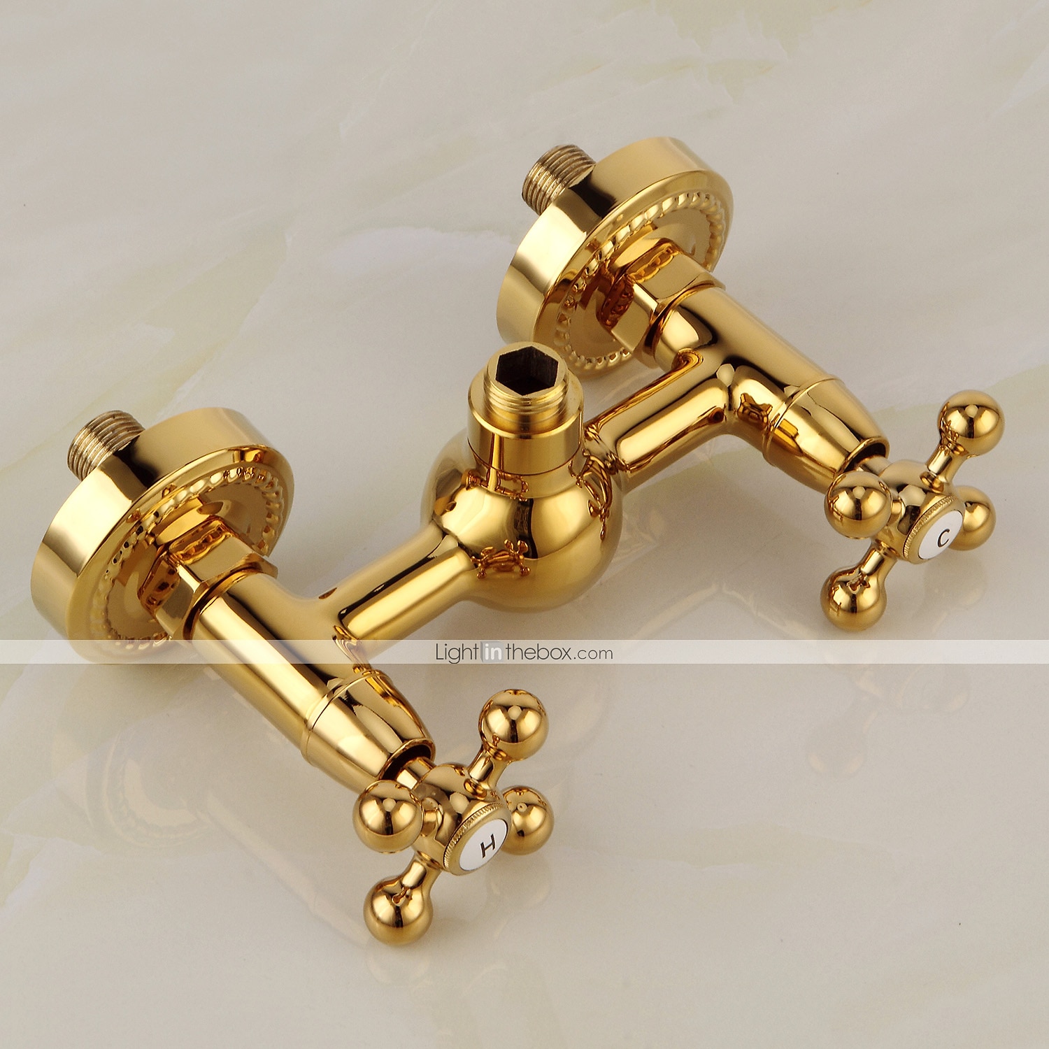 dusch kran set handdusch ingår vintage stil/country mässing/elektropläterad montering utvändig keramisk ventil badkar dusch 2025 - $145.99 –P7