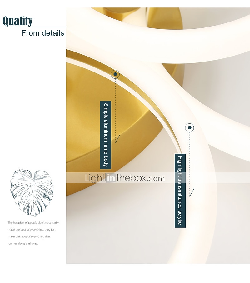 led plafondlamp cirkel ring nordic goud acryl 2 3 5 6 hoofden buitenverlichting woonkamer plafondlamp eenvoudige moderne kunst plafondlamp luxe led slaapkamer licht ac220v 2025 - $387.82 –P2