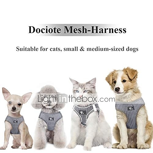 hondentuig zonder trekhaak kleine honden, zachte mesh reflecterende ademende instaphond kat harnas en riem set voor puppy kat huisdier vest met riem verstelbaar voor buiten wandelen, training xs 2025 - $18.49 –P3