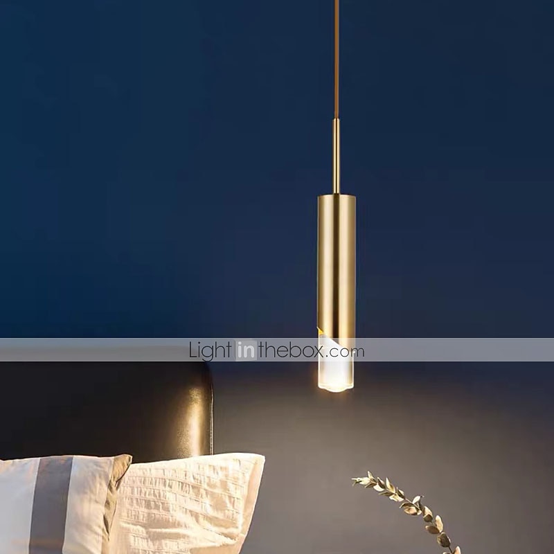 6cm luz colgante led luz de noche nórdica moderna luz tricolor dorada barra de comedor decoración de navidad galvanizada de metal 110-120v 220-240v 2025 - $100.99 –P4