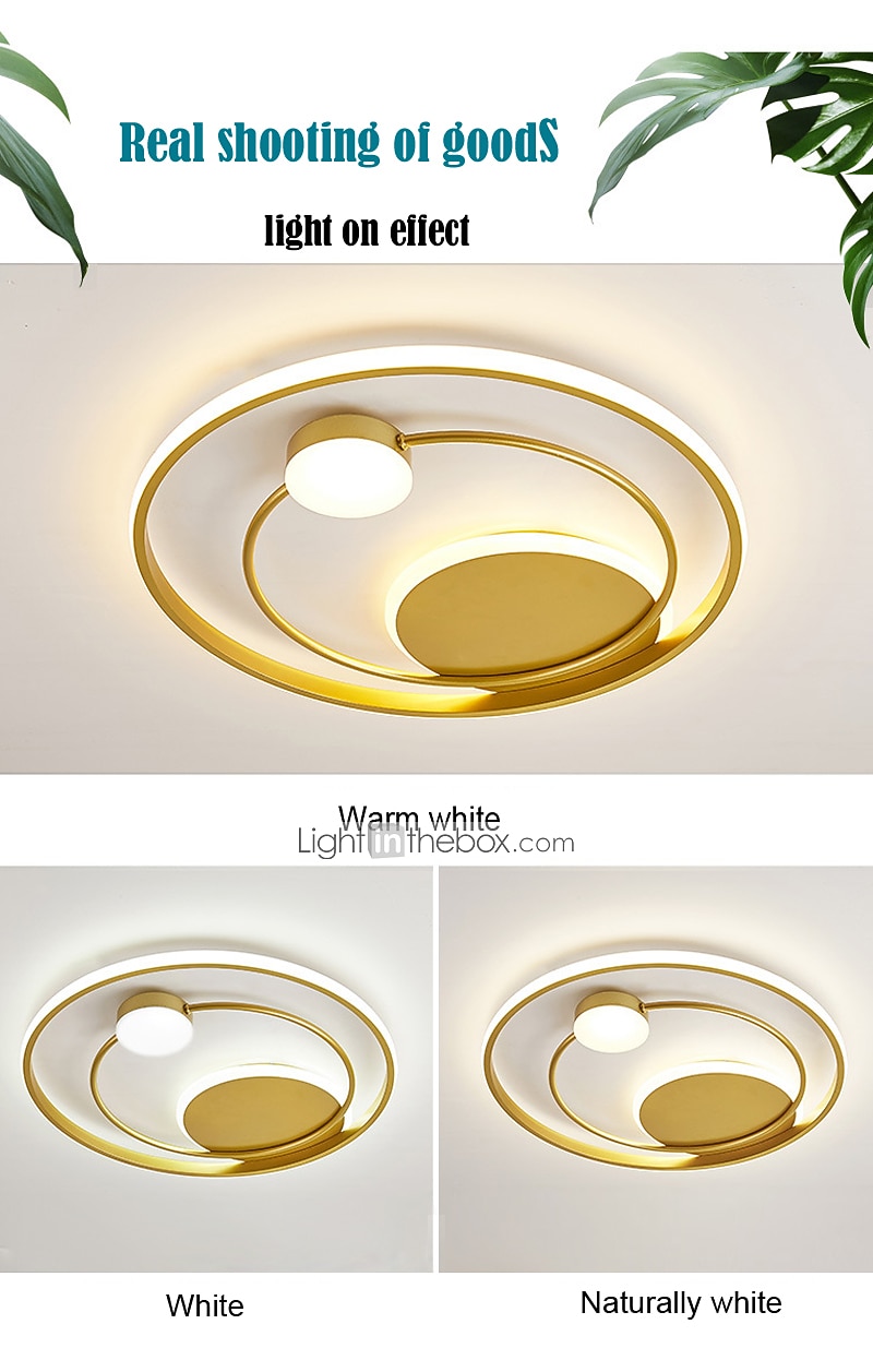 LED Ceiling Light 42cm 52cm Nordic Art Acrylic LED Bedroom Ceiling Lamp Gold Black Circular Multi Circle LED Ceiling Light Luxury AC220V 2025 - $211.69 –P3