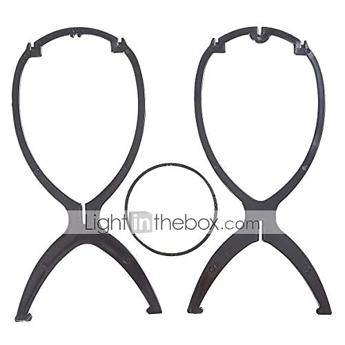 Perückenständer 3 Stück faltbarer schwarzer Perückenhalter für kurzes Haar 14,2 Zoll zusammenklappbares Display-Werkzeug Perückenständer tragbarer reisender Huthalter Haartrockner 2026 - $14.99 –P3