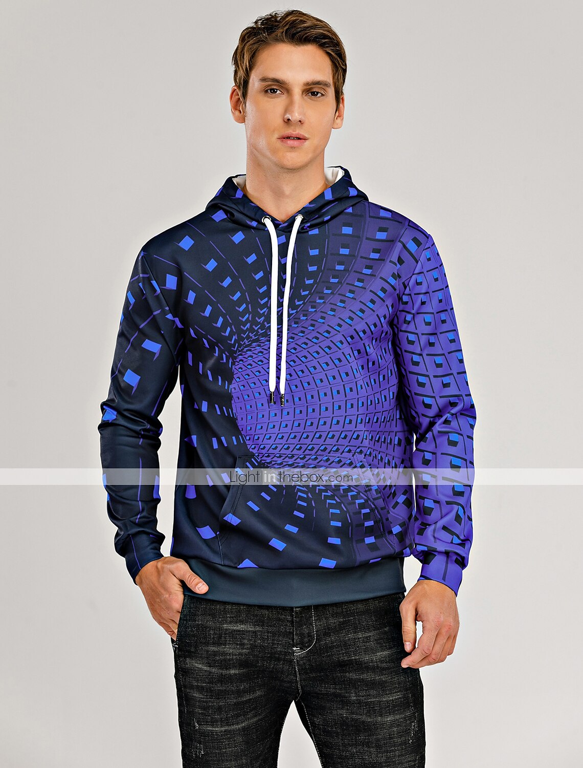 Miesten Geometrinen Väripalikka 3D Huppari Hupparit College Katutyyli Halloween Hupullinen Päivittäin Pyhäpäivä Musta Keltainen Rubiini Laivastosininen Purppura Suunnittelija S M L XL XXL 3XL 2026 - $30.99 –P3