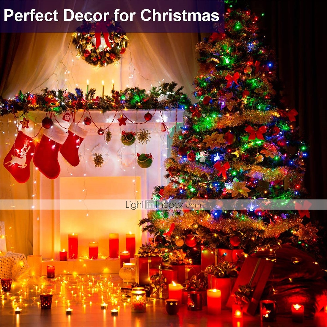 Рождественские светодиодные феи гирлянды медная проволока с дистанционным управлением диммируемые звездные огни для вечеринки свадьбы спальни рождественской елки подключение 2025 - $18.49 –P15