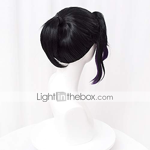 Cosplay Wig Wavy Middle Part Wig Kochou Shinobu 2836 Synthetic Hair Women's Black Halloween Wigs 2025 - $31.99 –P3