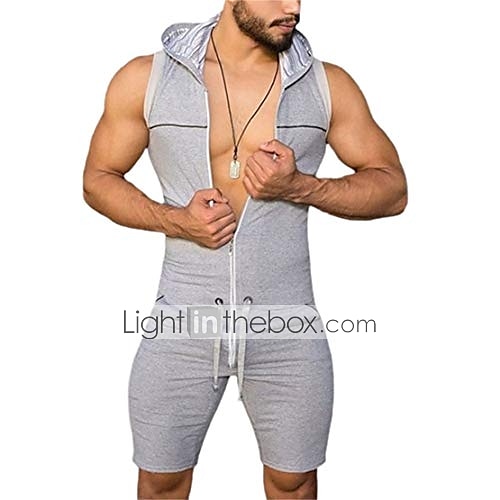 Homens Macacão Shorts casuais Côr Sólida Respirável Ao ar livre Final de semana Esportes Legal Delgado Preto Vermelho de 2025 por $28.99 –P1