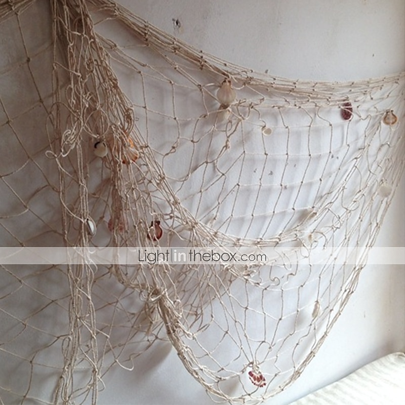 Mediterranean Decorative Fishing Net Thick Hemp Rope Background Wall  Decoration Hanging Fish Net 2024 - $14.49