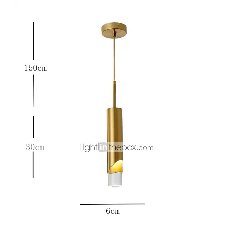 6cm luz colgante led luz de noche nórdica moderna luz tricolor dorada barra de comedor decoración de navidad galvanizada de metal 110-120v 220-240v 2025 - $100.99 –P1