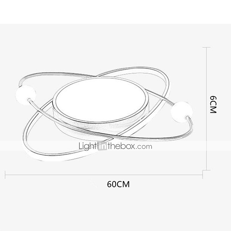 50/60 cm ledet taklampe gull planet design moderne geometriske former innfelt lys metallmalte overflater juledekorasjon 110-120v 220-240v 2025 - $245.09 –P9