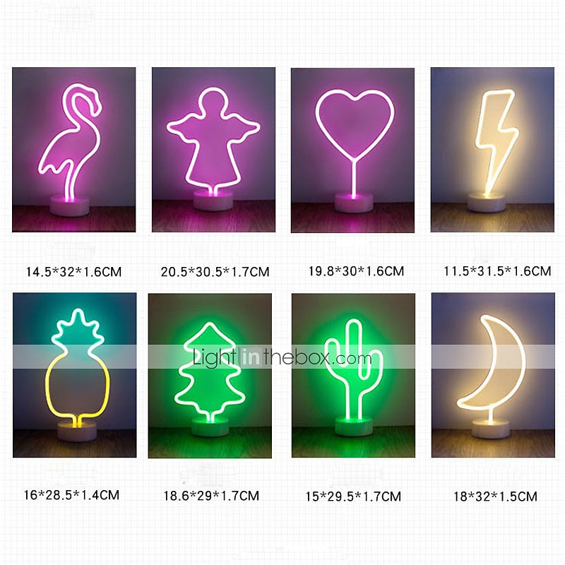 Flamingo Coconut Tree Cactus Decoration Light Night Light New Year's Xmas Decoration AA Batteries Powered USB 1pc 2025 - $35.99 –P8