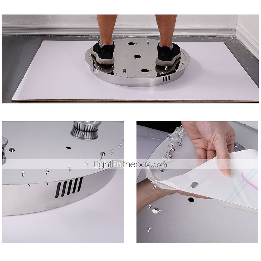 9-אור 60 cm עיצוב נורות עיצוב קו צורות גיאומטריות נברשות מתכת שכבות מרובות סגנון אמנותי סגנון מודרני כרום עכשווי סגנון נורדי 110-120V 220-240V 2025 - $1312.59 –P2
