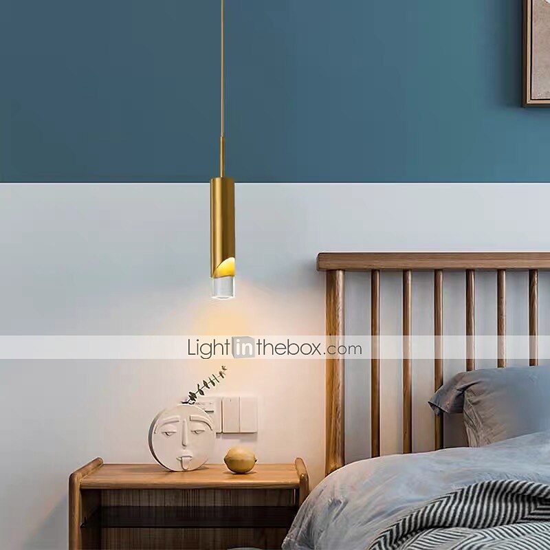 6cm luz colgante led luz de noche nórdica moderna luz tricolor dorada barra de comedor decoración de navidad galvanizada de metal 110-120v 220-240v 2025 - $100.99 –P2
