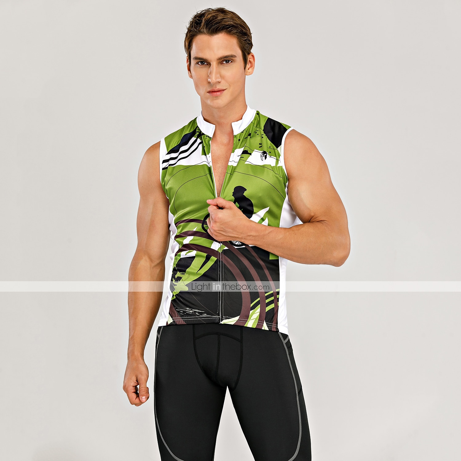 ILPALADINO Hombre Maillot de Ciclismo Sin Mangas Bicicleta Maillot Camiseta con 3 bolsillos traseros Resistente a los rayos UV Transpirable Bandas Reflectantes Compresión Amarillo Rojo Azul Piscina 2025 - $27.99 –P9