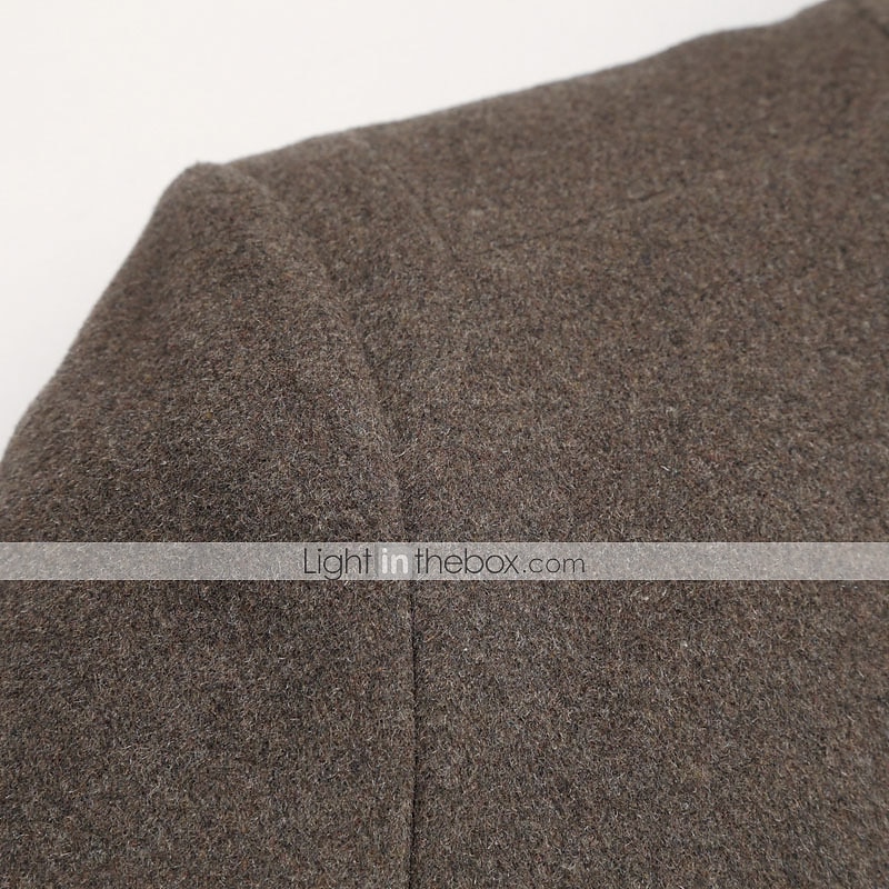Per uomo Cappotto invernale Cappotto di lana Cappotto Attività commerciale Informale Autunno Lana Capispalla Abbigliamento Essenziale Tinta unita Colletto alla coreana Monopetto - 1 bottone del 2025 a $71.99 –P4