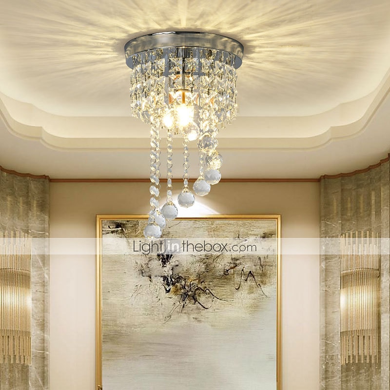 20cm led lysekrone krystall taklampe lanterne desgin innfelt lys metall galvanisert moderne juledekorasjon 110-120v 220-240v 2025 - $109.99 –P8