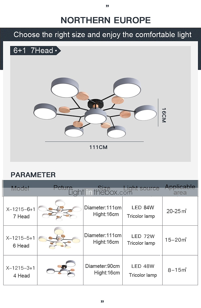 4/6/7 head macarone led потолочный светильник зеленый серый белый северный стиль регулируемый свет потолочный светильник простой журнал спальня лампа ac220v 2025 - $261.29 –P1
