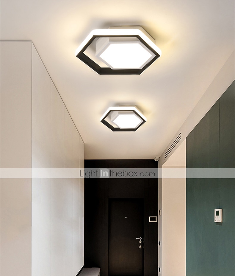 25cm LED Plafonnier Moderne Nordic Porche Lumière Couloir Allée Hexagone Formes Géométriques Encastré Lumières En Métal LED 220-240V de 2025 ? $104.99 –P2