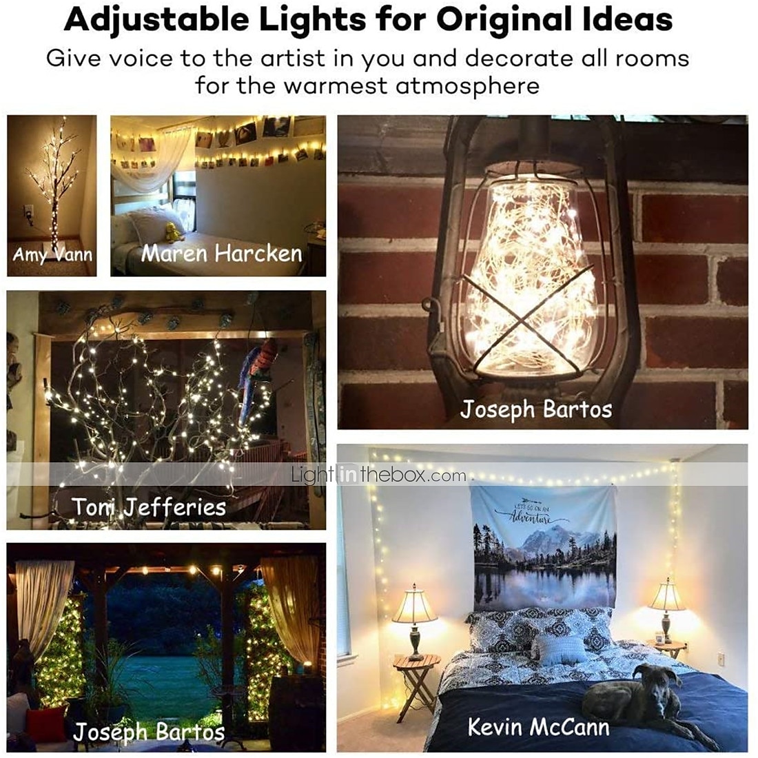 Рождественские светодиодные феи гирлянды медная проволока с дистанционным управлением диммируемые звездные огни для вечеринки свадьбы спальни рождественской елки подключение 2025 - $18.49 –P9