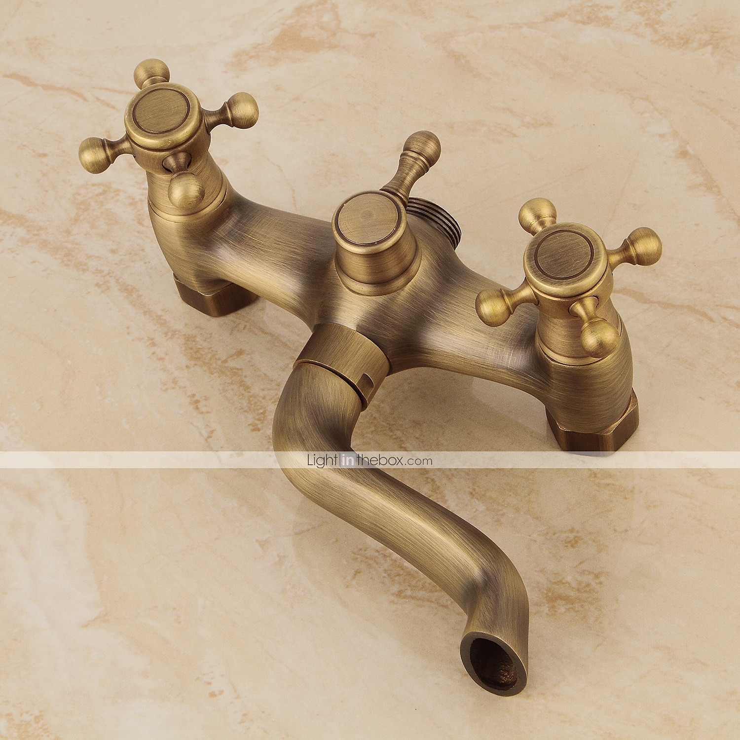 Torneira de chuveiro, conjunto de sistema de chuveiro Chuveiro de mão incluído Cachoeira estilo vintage/montagem de latão antigo do país fora da válvula de cerâmica torneiras misturadoras de chuveiro de 2026 por $291.59 –P13