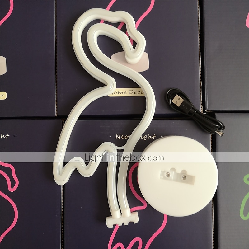 Flamingo Coconut Tree Cactus Decoration Light Night Light New Year's Xmas Decoration AA Batteries Powered USB 1pc 2025 - $35.99 –P9
