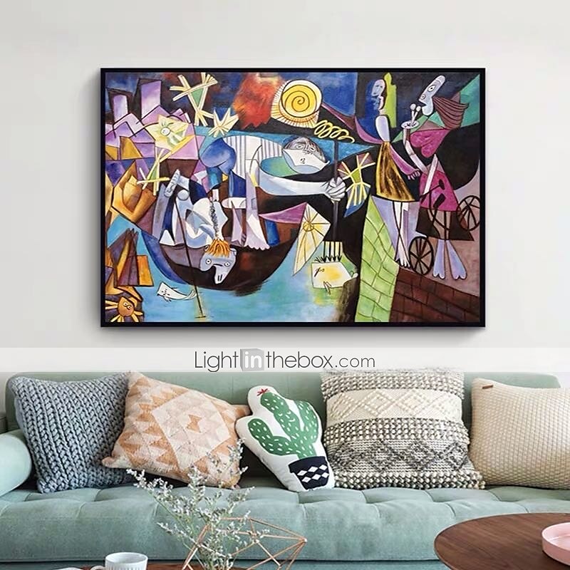 100% peint à la main paysage abstrait sur toile peinture à l'huile à la main pêche de nuit à antibes chef-d'œuvre picasso peinture à l'huile de 2025 ? $162.99 –P3