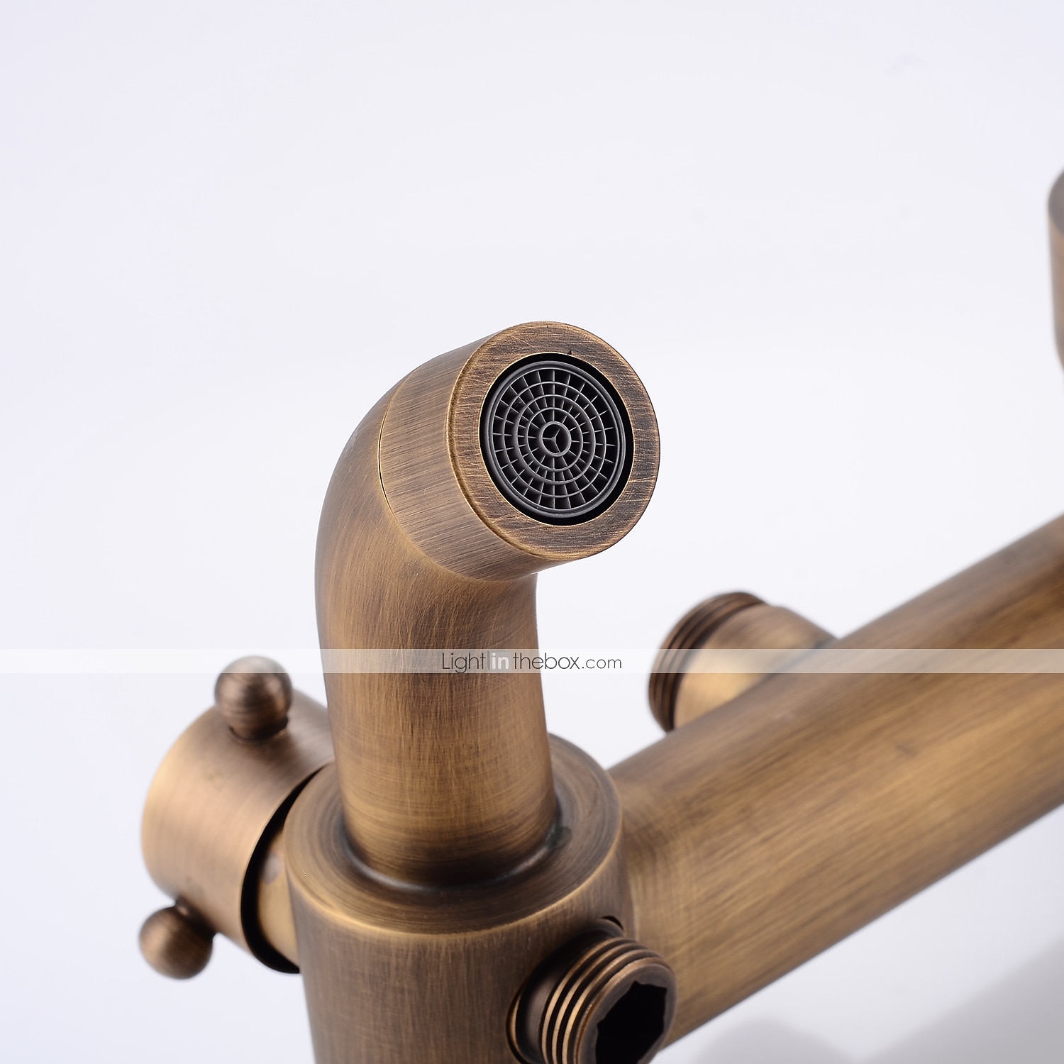 Shower Faucet,Shower System Set - Handshower Included pullout Waterfall Vintage Style / Country Antique Brass Mount Outside Ceramic Valve Bath Shower Mixer Taps 2025 - $275.39 –P5